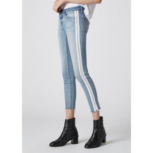 Blank NYC Blue Jeans with white zipper stripe